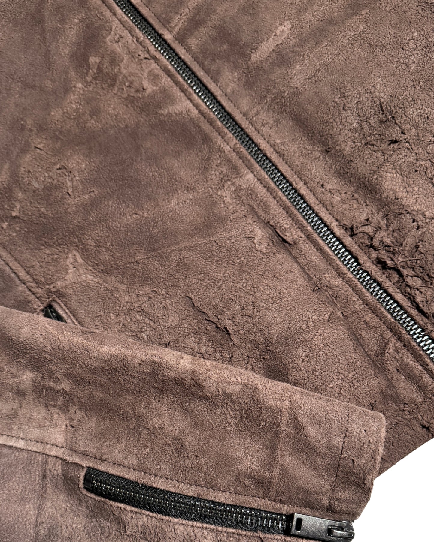 Brown Fur Collar Wild Leather Jacket Buffalo Style