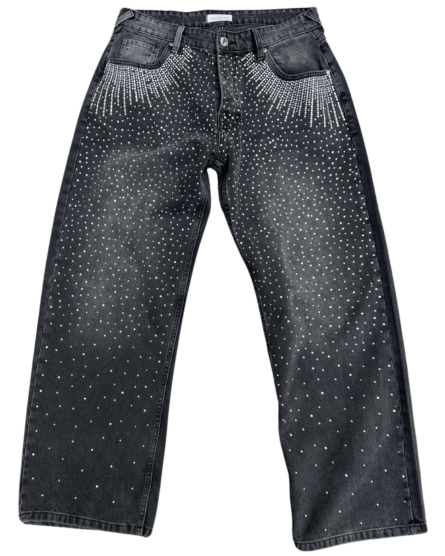FINELLI Diamond Denim Pants black