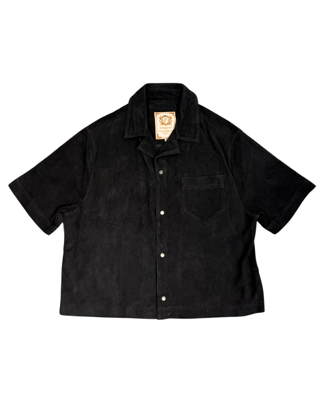 Black Suede Button Shirt