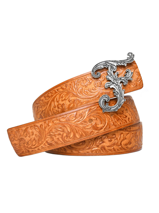 Light Brown F Buckle Belt
