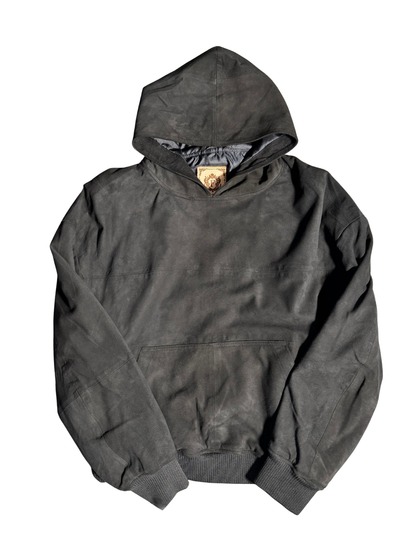Black Wild Leather Hoodie