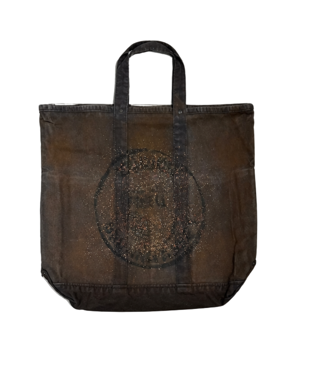 Brown Sprayed Artwork tote bag