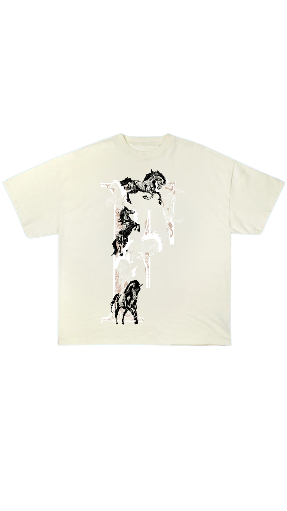 F Horse T-Shirt Cream