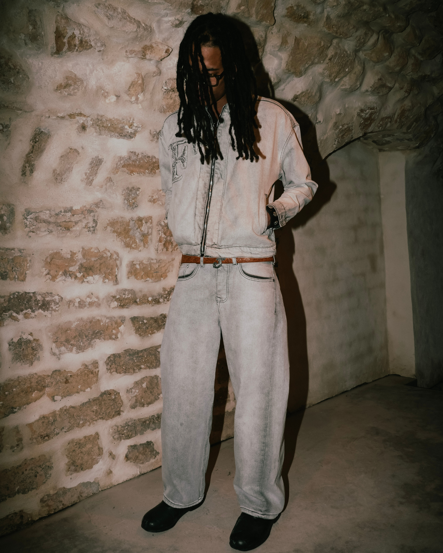 FINELLI Denim Pants Light Grey