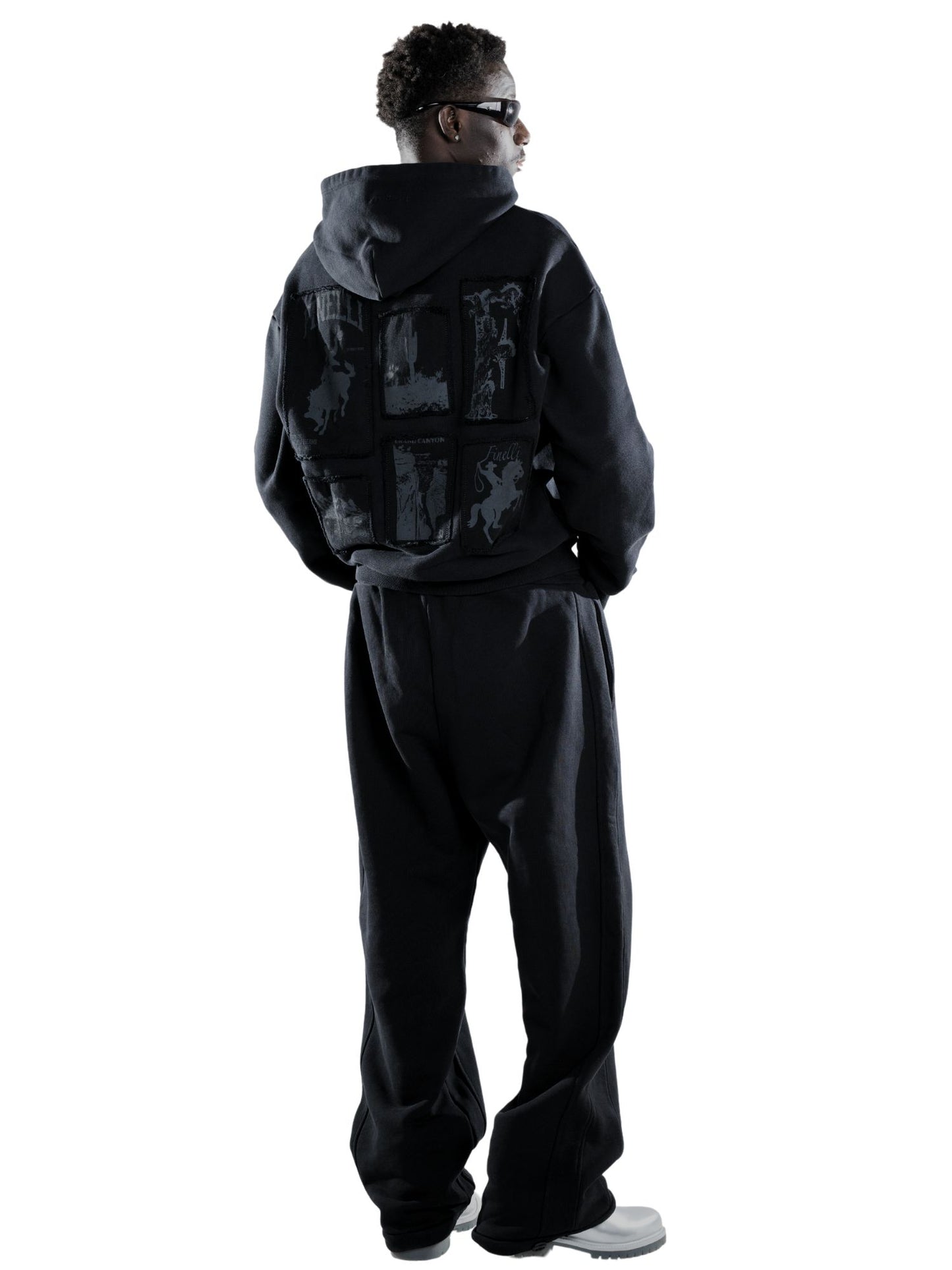 Wild West Zipper Hoodie Black