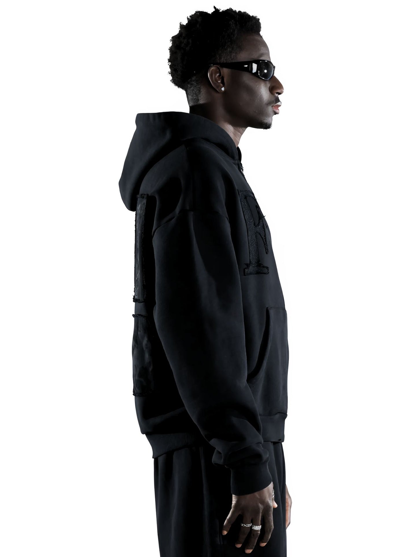 Wild West Zipper Hoodie Black