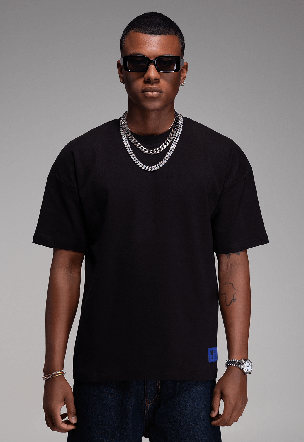 FINELLI Distorted Black Logo T-Shirt