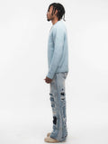 Free Birds Knit Sweater Blue