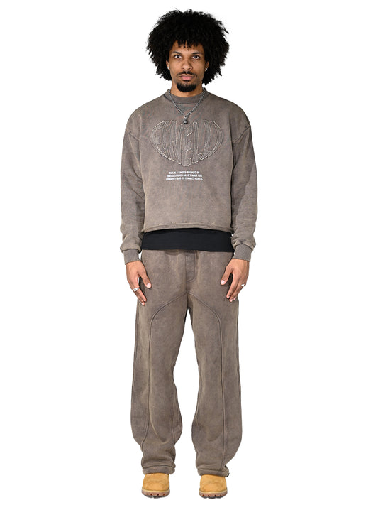 Heart Crewneck Brown