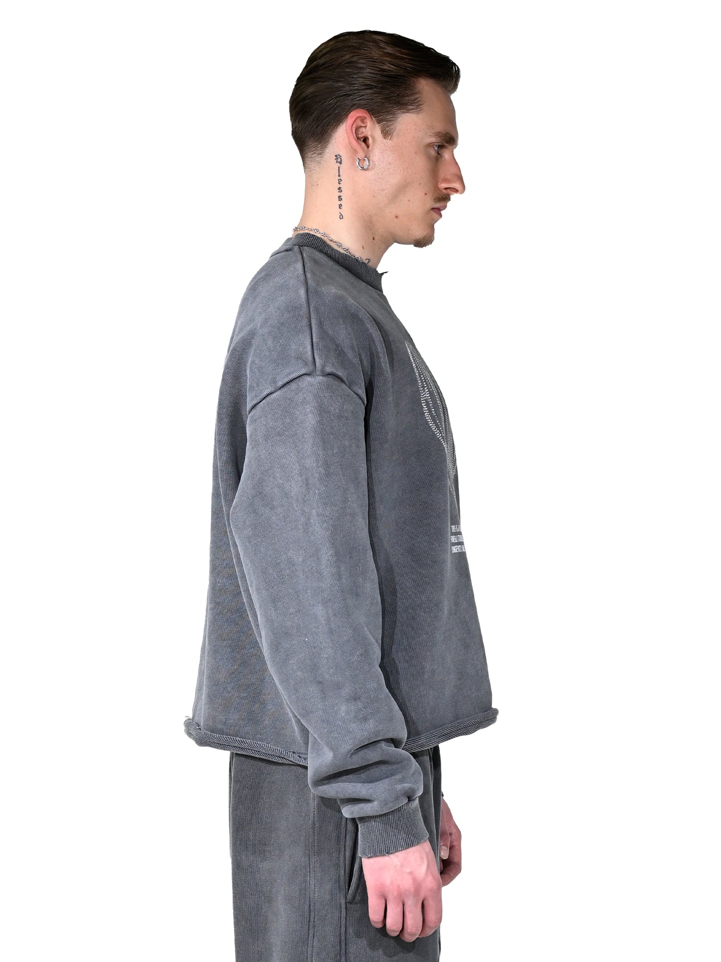 Diamond Heart Crewneck Grey