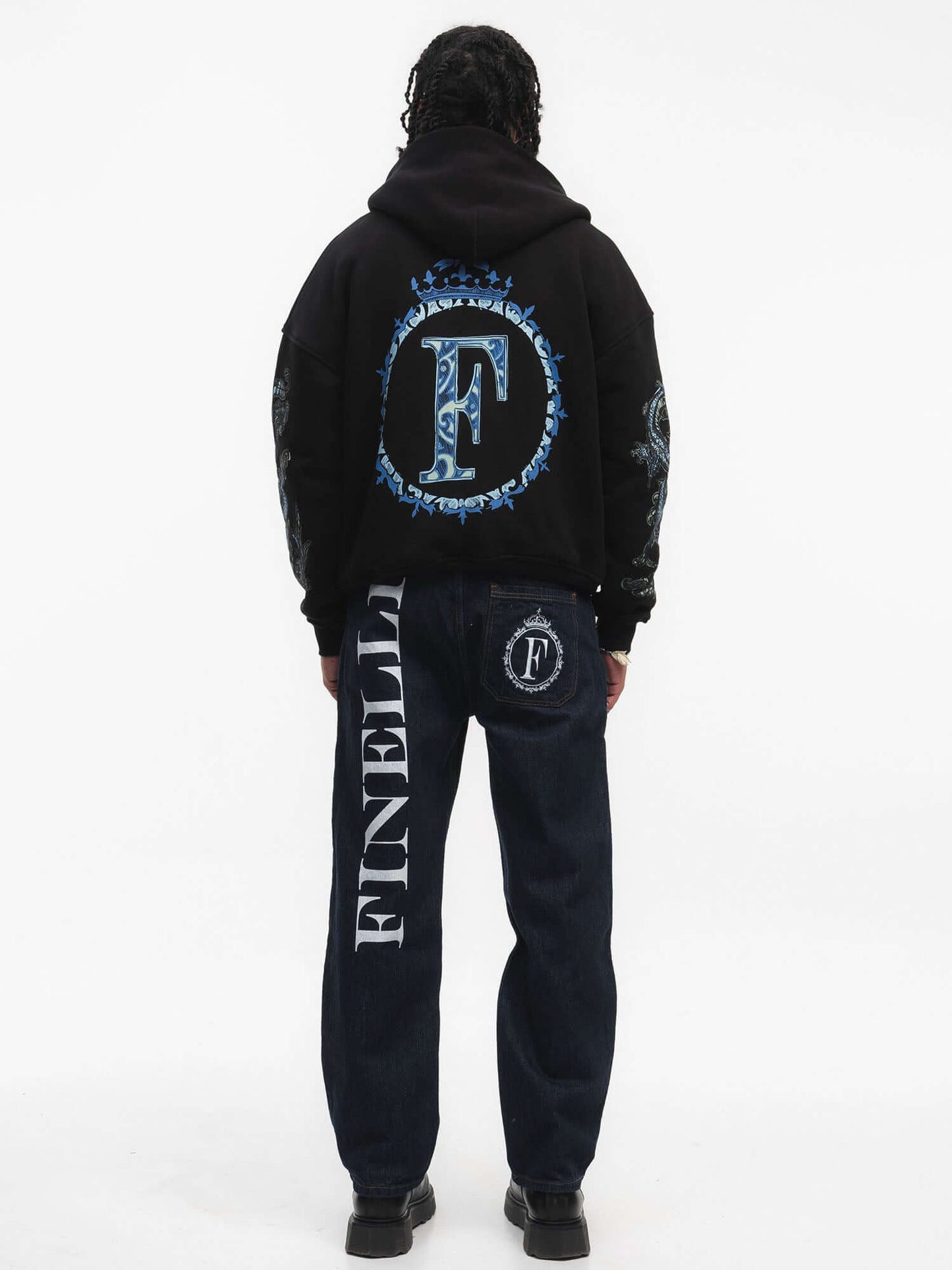 FINELLI Dragon Sleeves Zipper Hoodie