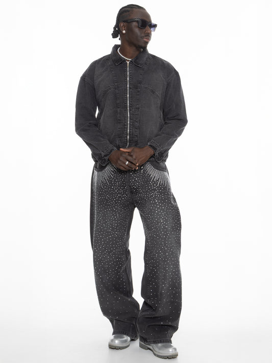 FINELLI Diamond Denim Pants black