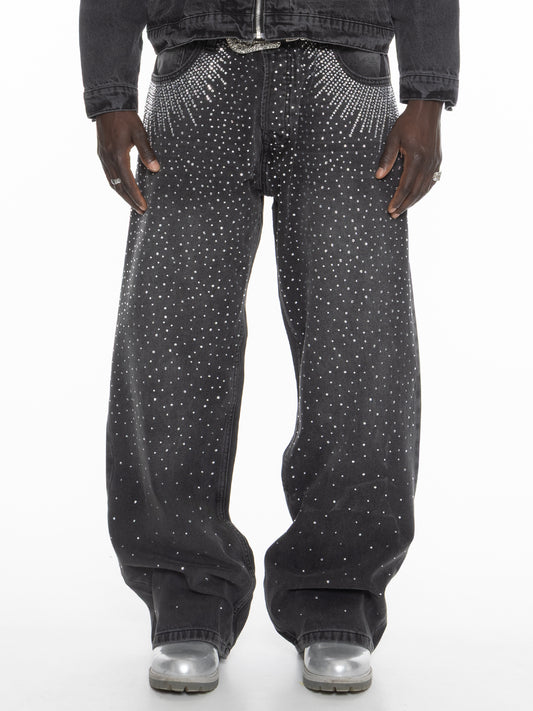 FINELLI Diamond Denim Pants black