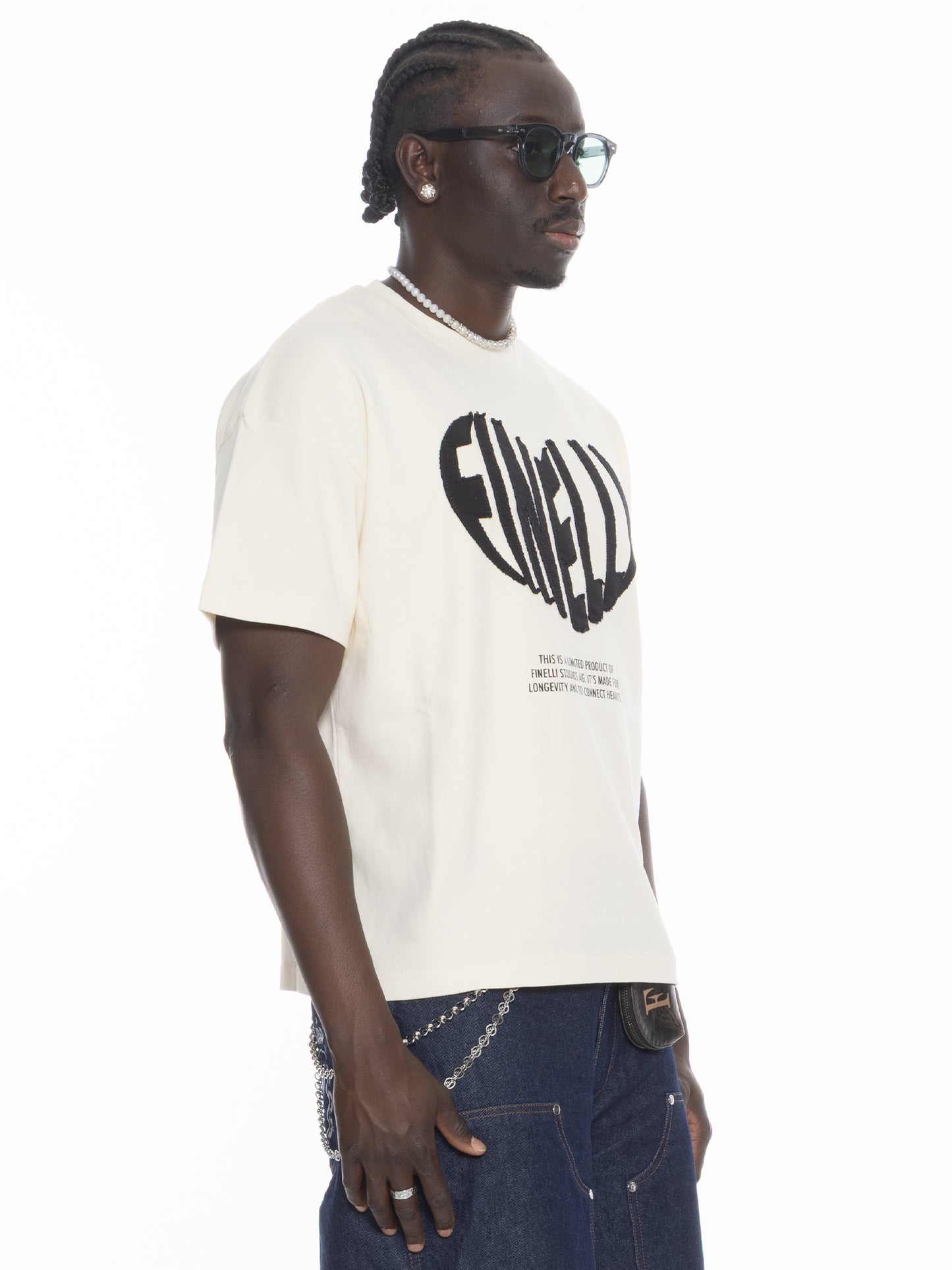 Heart T-Shirt Cream