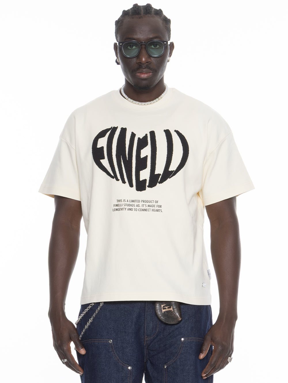 Heart T-Shirt Cream