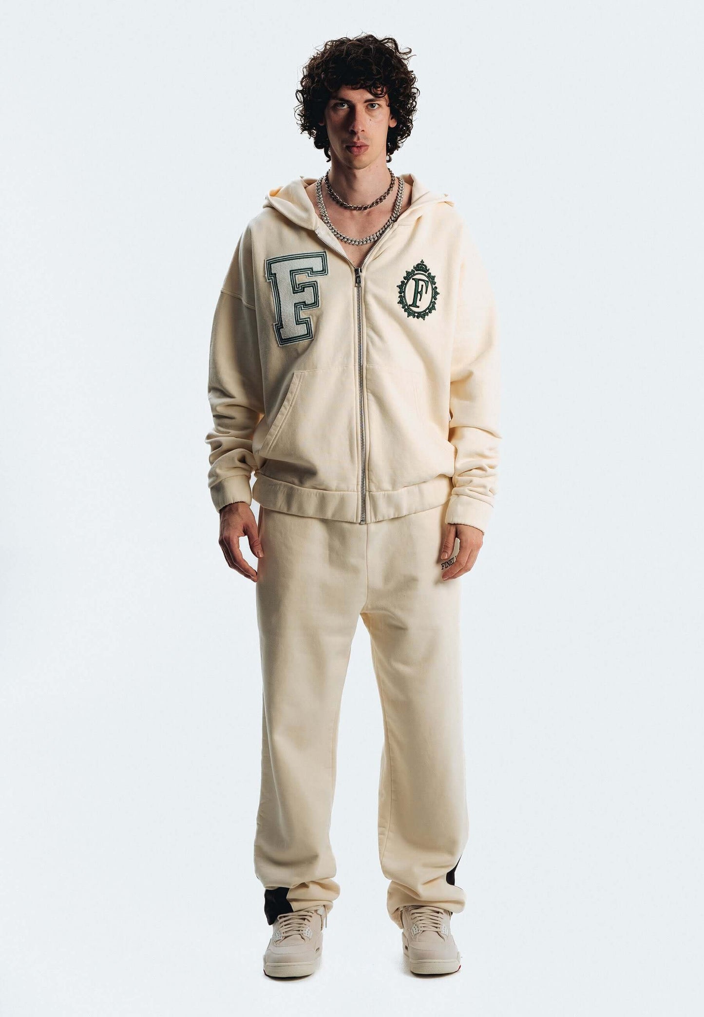Baggy Sweatpants Cream White - Finelli
