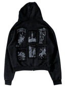 Wild West Zipper Hoodie Black