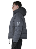 Washed Grey Puffer Jacket