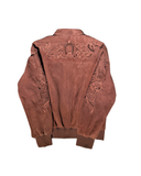 Suede embroidery jacket Salmon