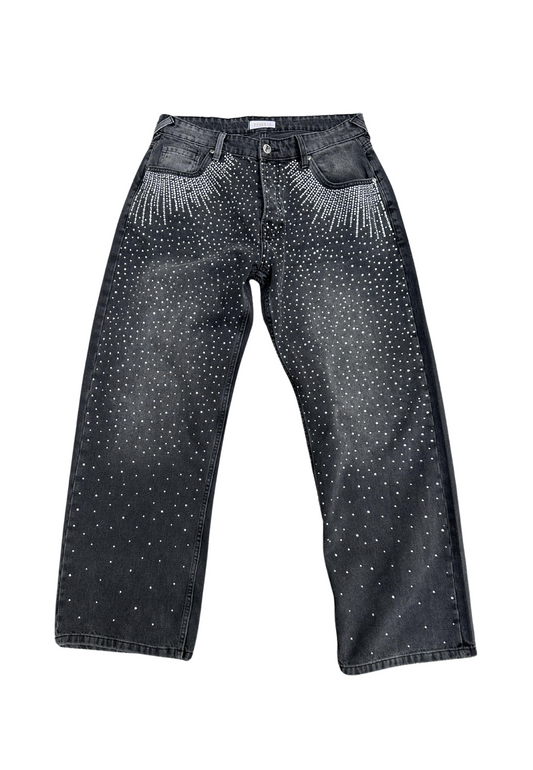 FINELLI Diamond Denim Pants black