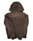 Suede embroidery jacket Brown