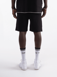 Knit Shorts black – FINELLI oversized shorts, detail 2