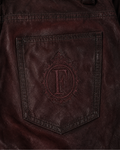 Red Waxed denim Shorts