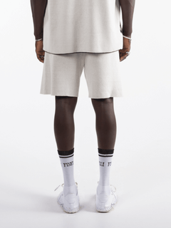 Knit Shorts cream white – FINELLI oversized shorts, detail 3