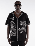 Tiger Knit Summer Shirt black