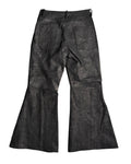 Black Flared Wild Leather Pants Buffalo Style