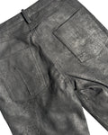 Black Flared Wild Leather Pants Buffalo Style