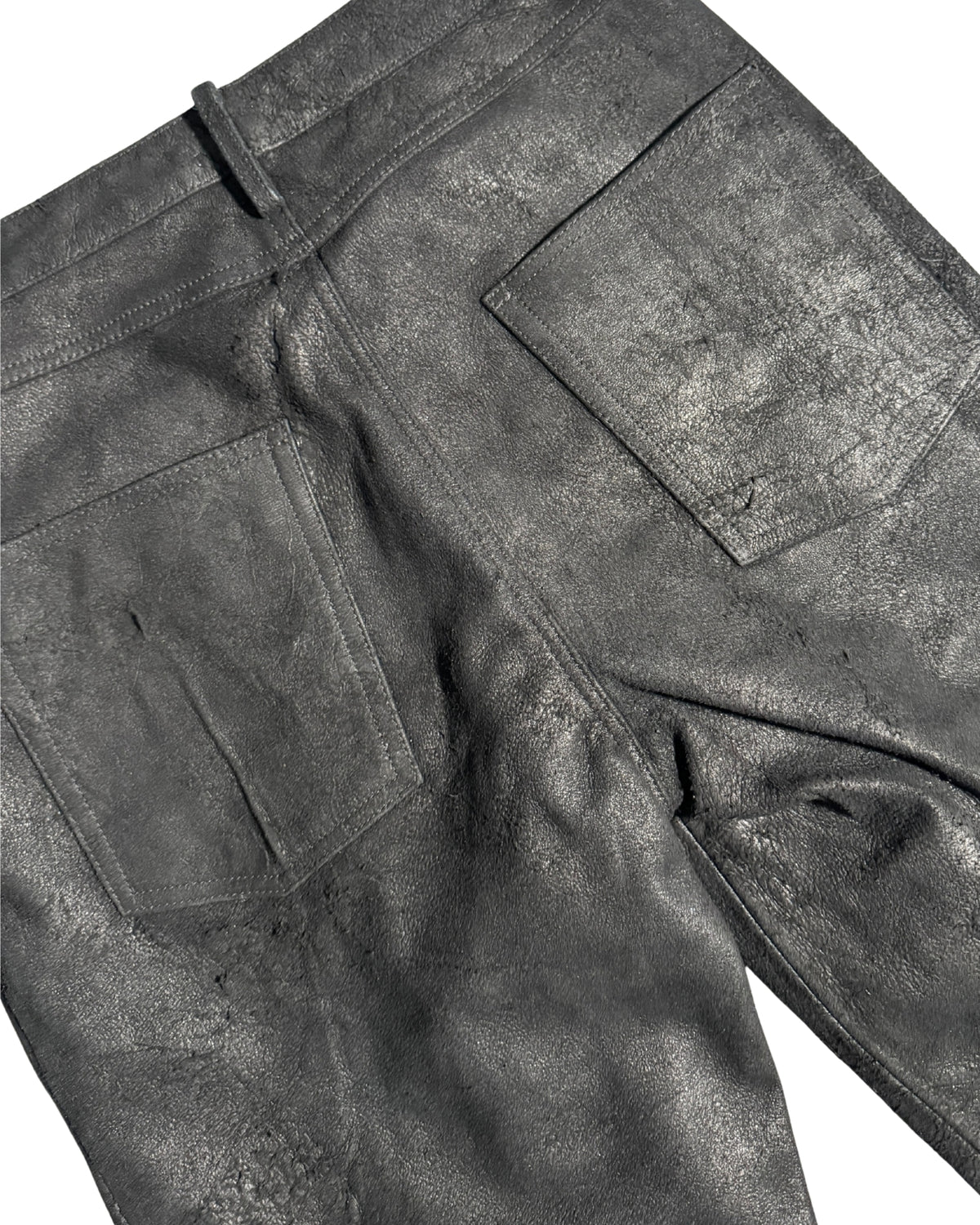Black Flared Buffalo Leather Pants – FINELLI genuine leather pants, detail 2