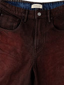 FINELLI Red Flared Waxed Denim Pants