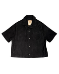 Black Suede Button Shirt