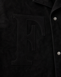 Black Suede Button Shirt