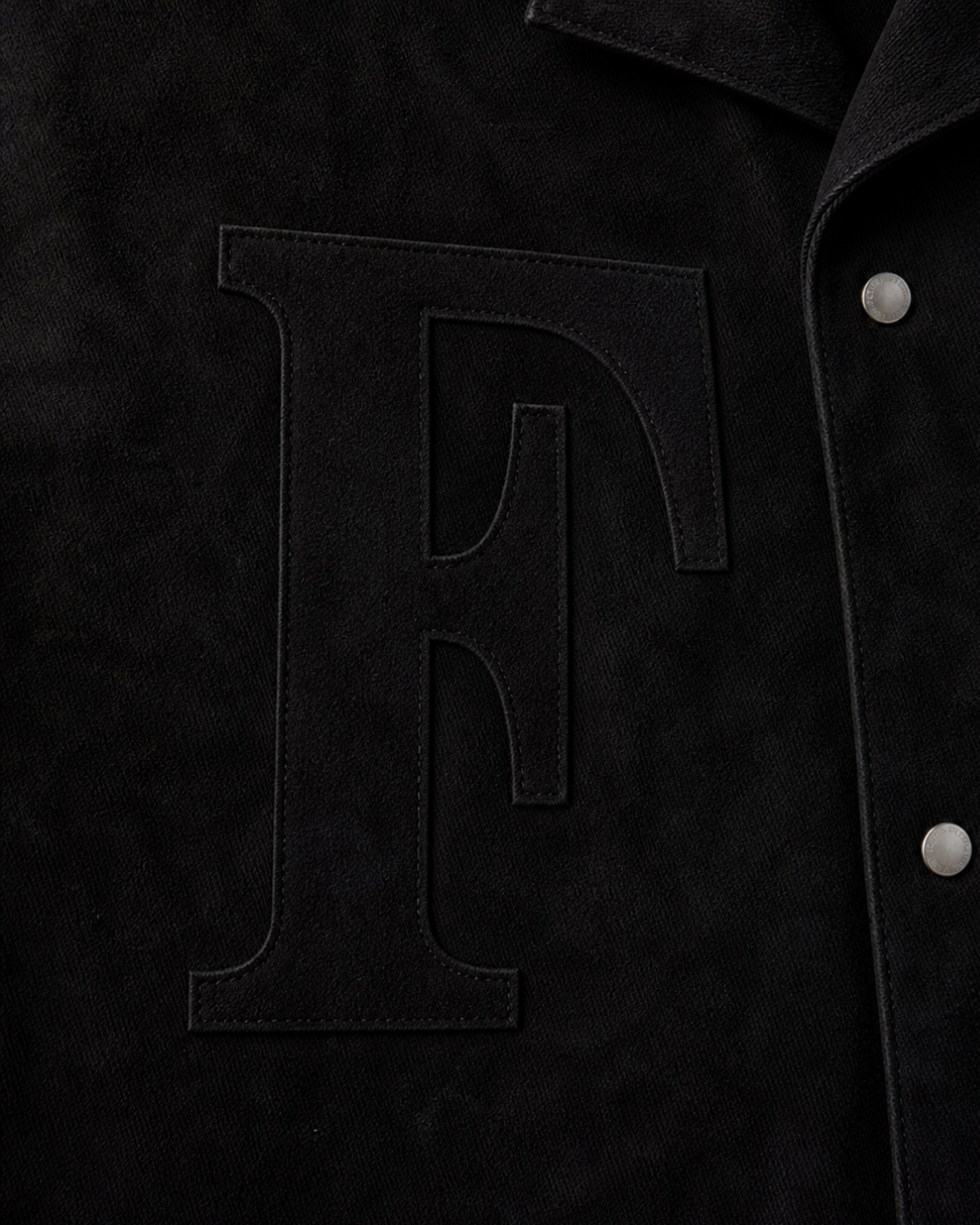 Black Suede Button Shirt
