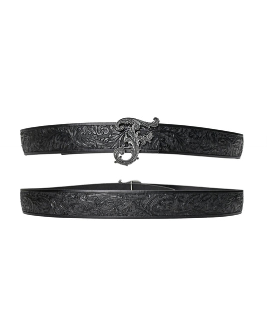 Black F Buckle Belt