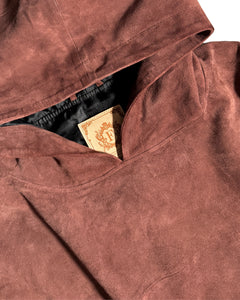 Rose Gold Wild Leather Hoodie – FINELLI leather hoodie, detail 2