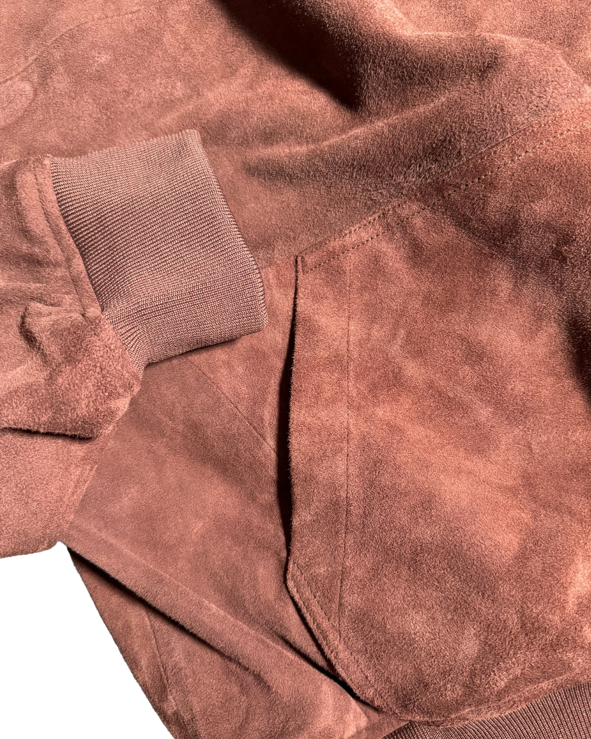 Rose Gold Wild Leather Hoodie – FINELLI leather hoodie, detail 3