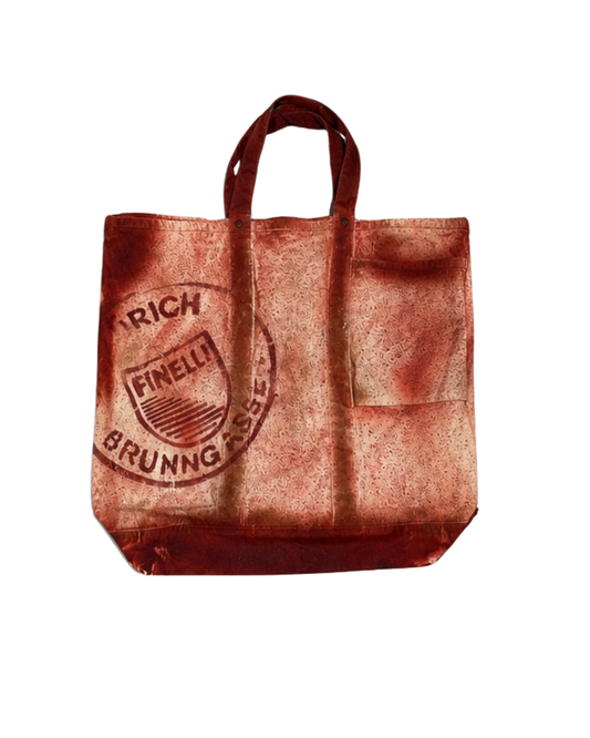 Burnt Red Sprayed tote bag
