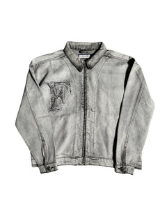Denim Jacket Light Grey – FINELLI streetwear jacket, front view