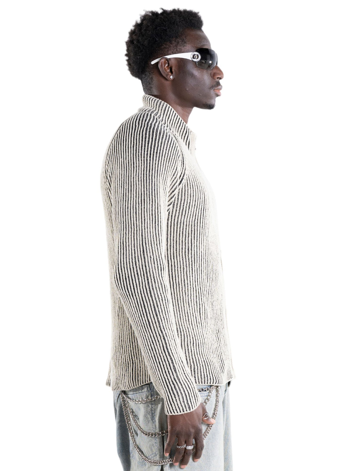 Full Zip Knit Jumper – FINELLI zip hoodie, detail 2