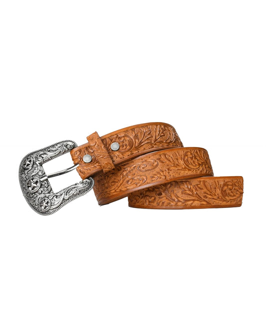 Light Brown Star Pin Buckle Belt