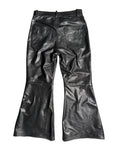 Black Flared Leather Pants