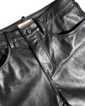Black Flared Leather Pants