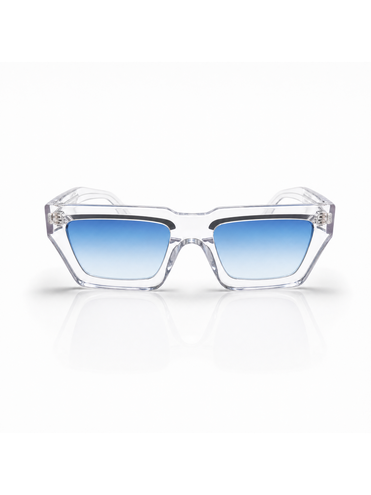 Clear Blue Glasses – FINELLI sunglasses, front view