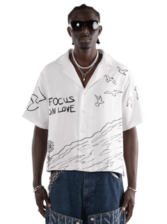 Focus On Love Summer Shirt – FINELLI oversized summer shirt, front view