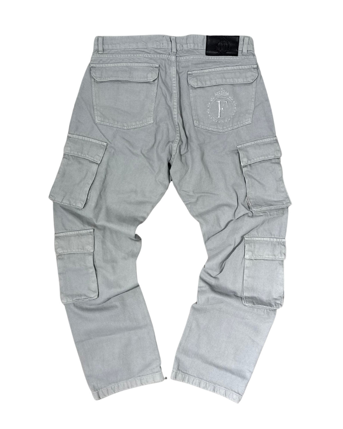 Grey Cargos – FINELLI baggy cargo pants men, detail 2