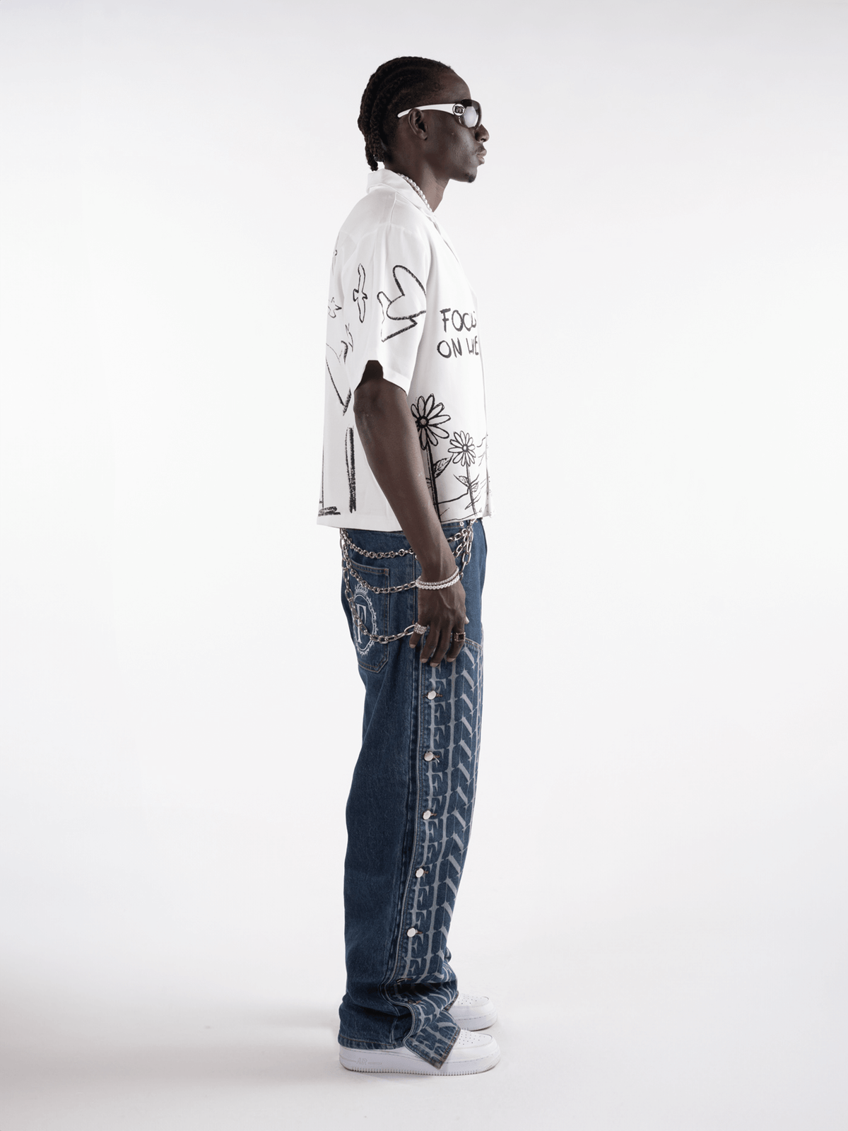 Focus On Love Summer Shirt – FINELLI oversized summer shirt, detail 4