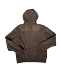 Suede embroidery jacket Brown